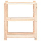 vidaXL Lagerregale 3 Böden 5 Stk. 80x38x90cm Massivholz Kiefer 150kg