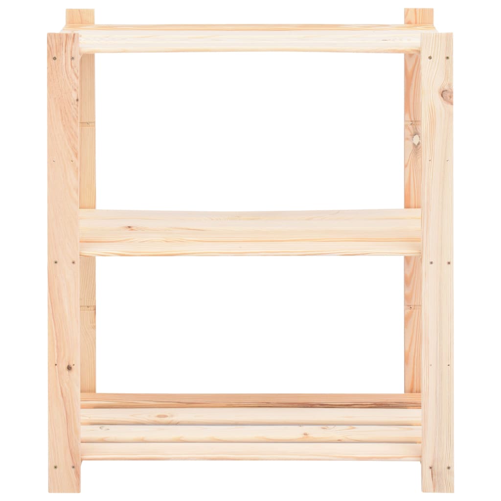 vidaXL Lagerregale 3 Böden 10 Stk. 80x38x90cm Massivholz Kiefer 150kg