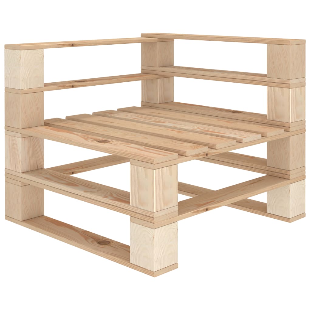 vidaXL Garten-Ecksofa aus Paletten Holz