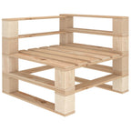 vidaXL Garten-Ecksofa aus Paletten Holz