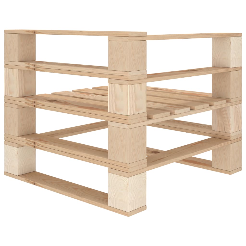 vidaXL Garten-Ecksofa aus Paletten Holz