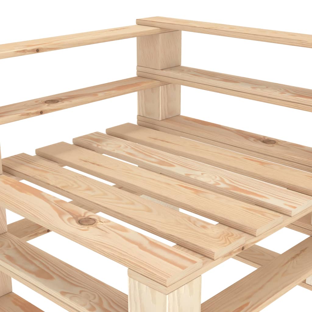 vidaXL Garten-Ecksofa aus Paletten Holz