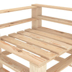 vidaXL Garten-Ecksofa aus Paletten Holz