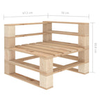 vidaXL Garten-Ecksofa aus Paletten Holz