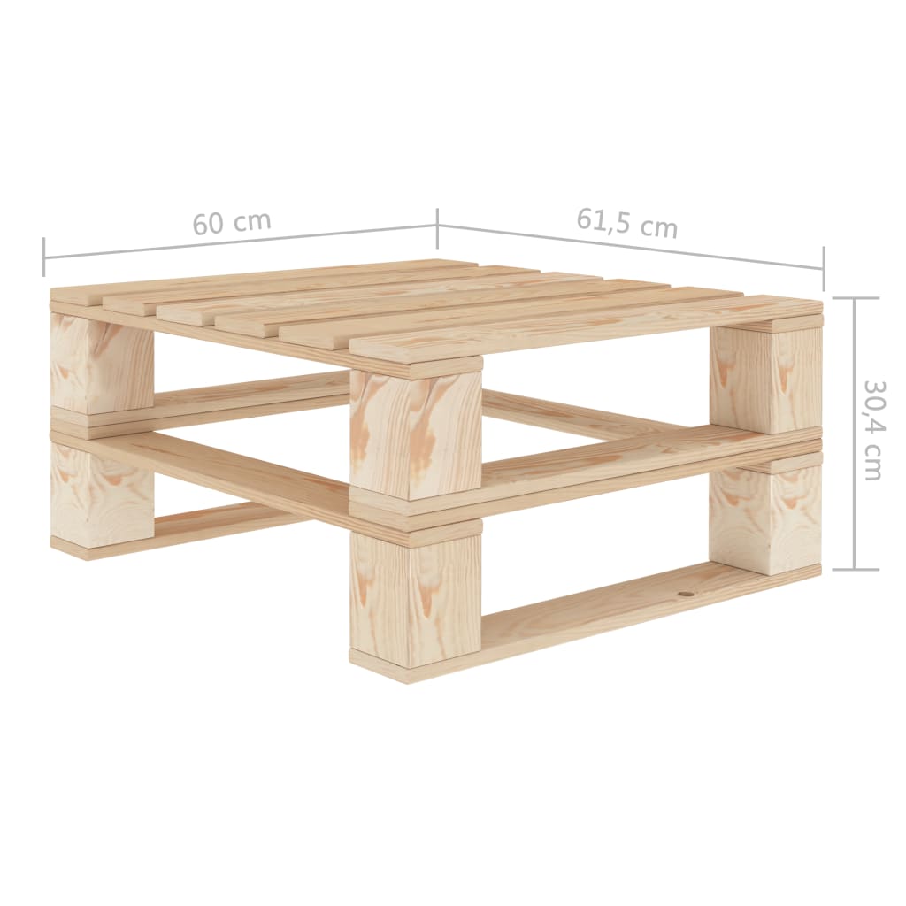 vidaXL Garten-Palettentisch Holz