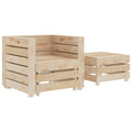 vidaXL 2-tlg. Garten-Lounge-Set Paletten Holz