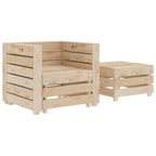 vidaXL 2-tlg. Garten-Lounge-Set Paletten Holz