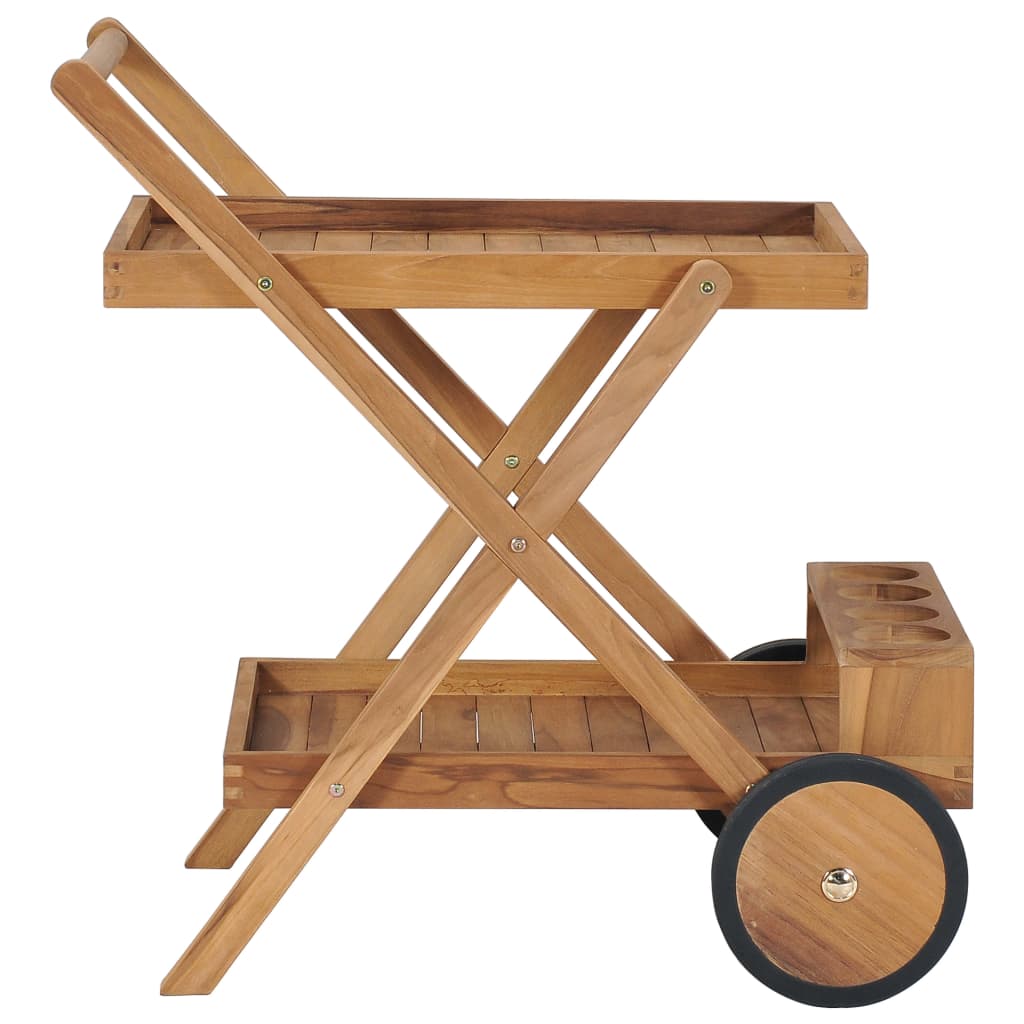 vidaXL Teewagen Massivholz Teak