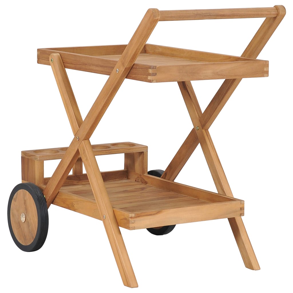 vidaXL Teewagen Massivholz Teak