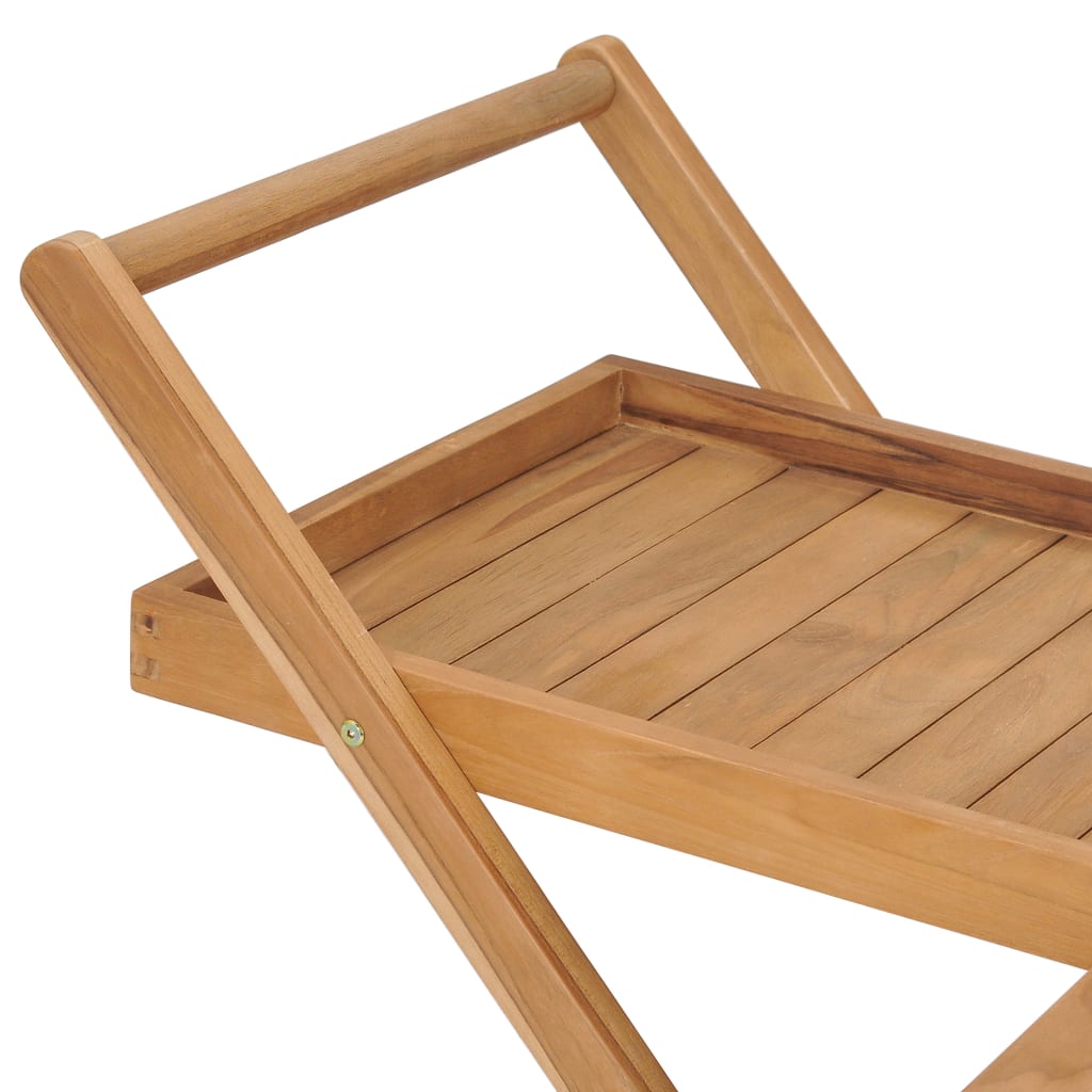 vidaXL Teewagen Massivholz Teak
