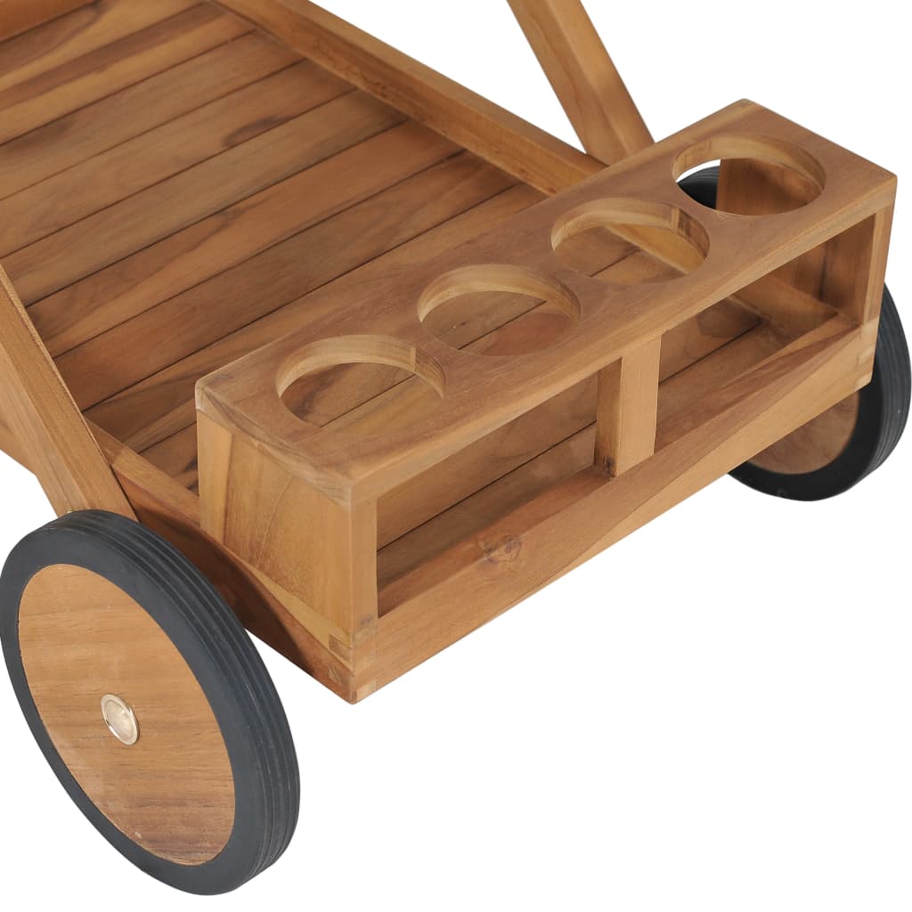 vidaXL Teewagen Massivholz Teak