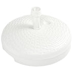vidaXL Sonnenschirmständer Sand/Wasser 20 L Weiß Kunststoff Rattan
