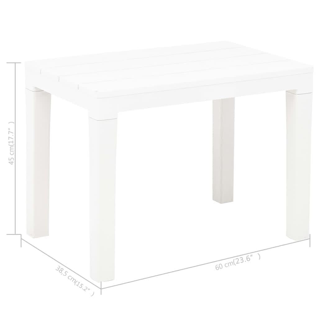 vidaXL Gartenbänke 2 Stk. Weiß Kunststoff