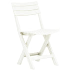 vidaXL Klappbare Gartenstühle 2 Stk. Kunststoff Weiß
