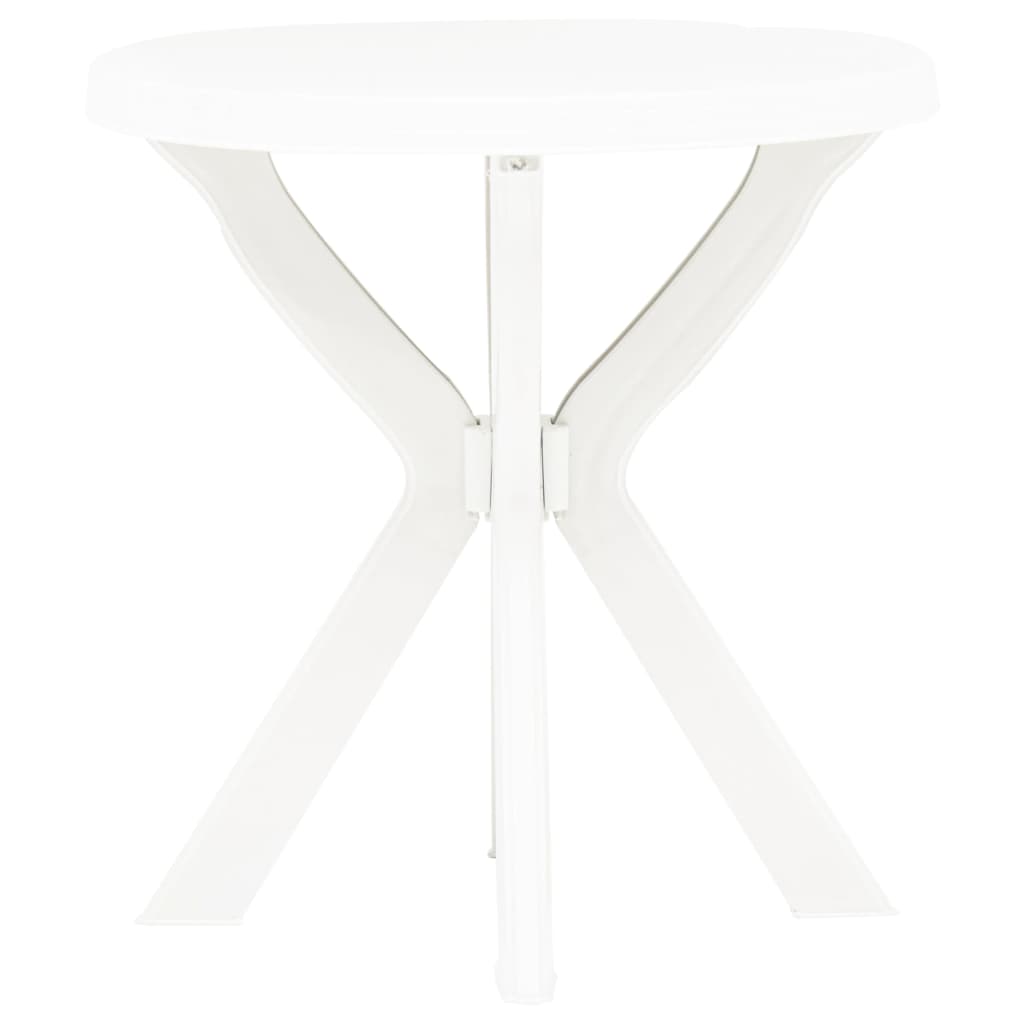 vidaXL Bistrotisch Weiß Ø70 cm Kunststoff