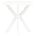vidaXL Bistrotisch Weiß Ø70 cm Kunststoff