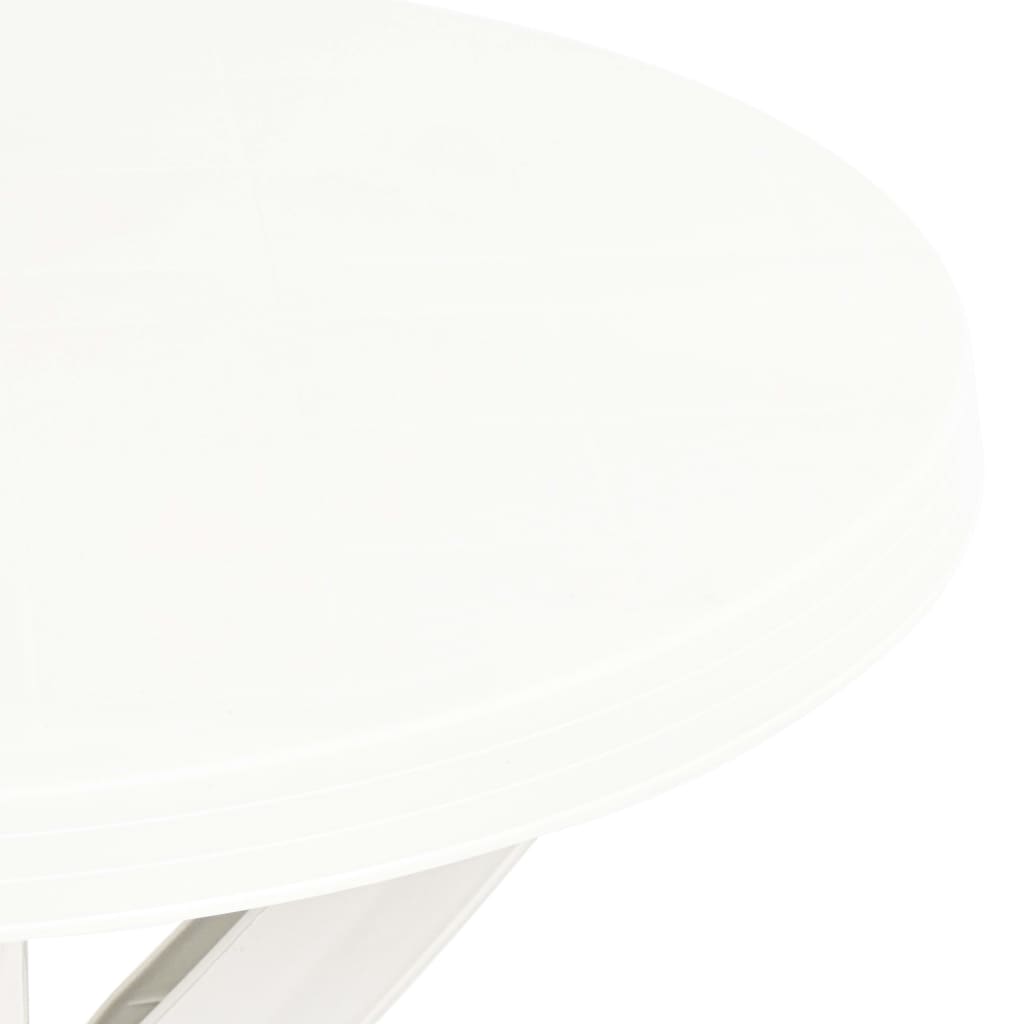 vidaXL Bistrotisch Weiß Ø70 cm Kunststoff