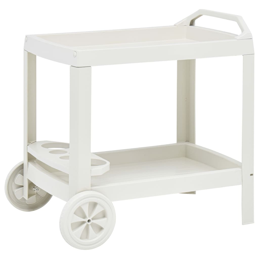 vidaXL Getränkewagen Weiß 69×53×72 cm Kunststoff