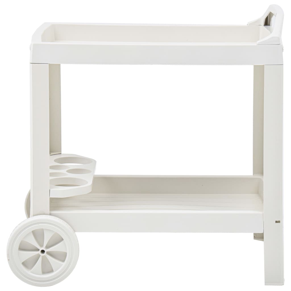 vidaXL Getränkewagen Weiß 69×53×72 cm Kunststoff