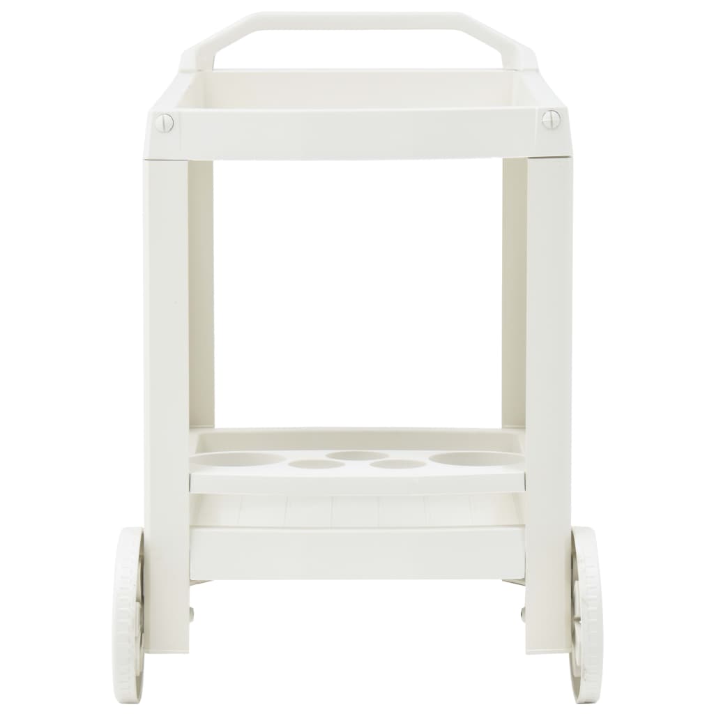 vidaXL Getränkewagen Weiß 69×53×72 cm Kunststoff