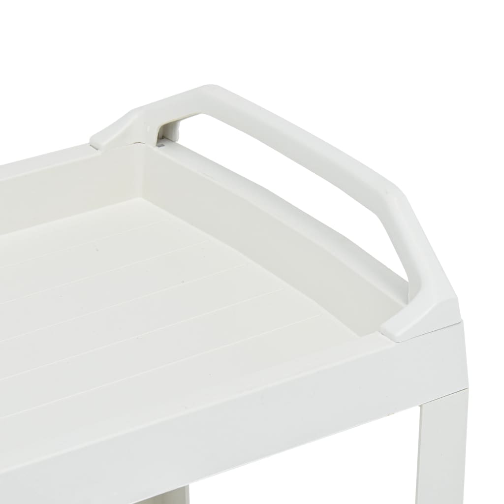 vidaXL Getränkewagen Weiß 69×53×72 cm Kunststoff