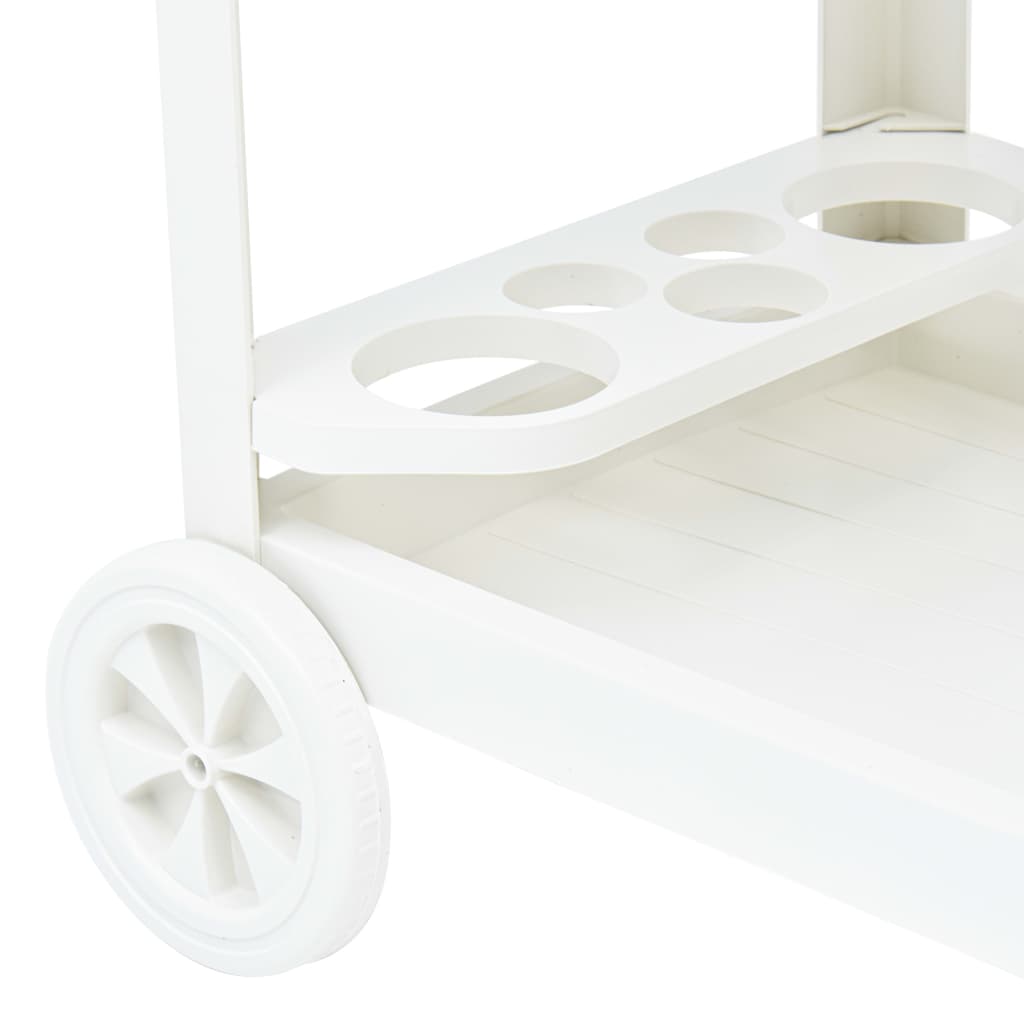 vidaXL Getränkewagen Weiß 69×53×72 cm Kunststoff