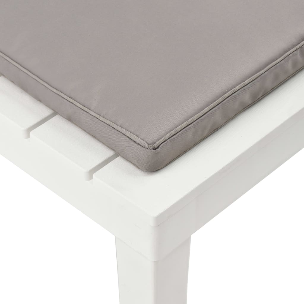vidaXL Garten-Lounge-Stuhl mit Sitzpolster Kunststoff Weiß