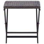 vidaXL Klapphocker Poly Rattan Braun