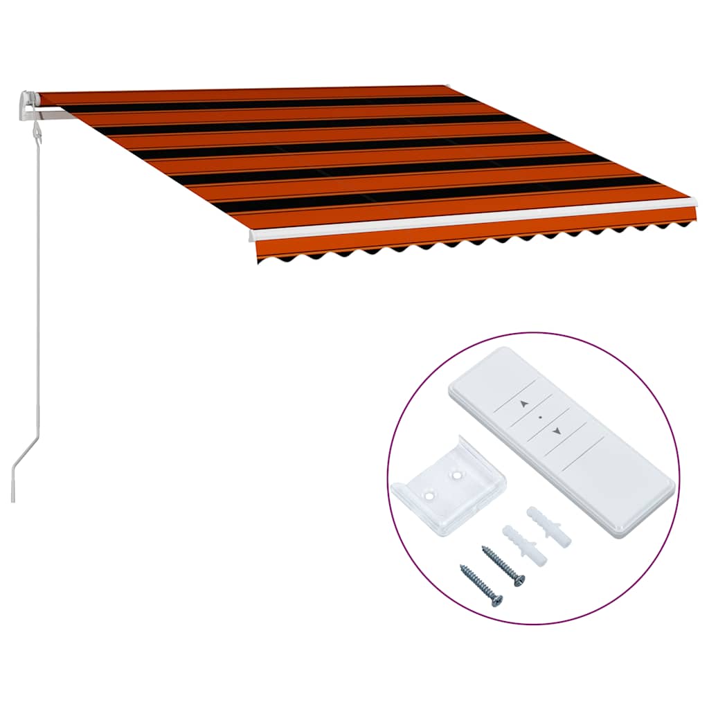 vidaXL Automatisch Einziehbare Markise Orange und Braun