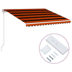 vidaXL Automatisch Einziehbare Markise Orange und Braun