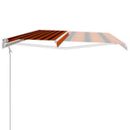 vidaXL Automatisch Einziehbare Markise Orange und Braun