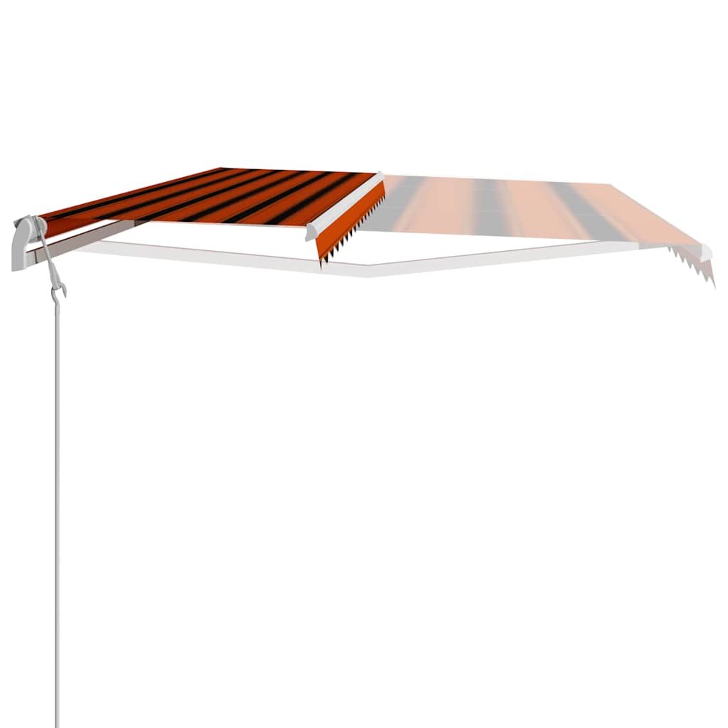 vidaXL Automatisch Einziehbare Markise Orange und Braun