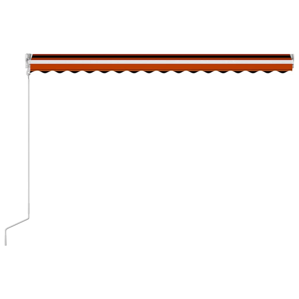 vidaXL Automatisch Einziehbare Markise Orange und Braun