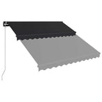 vidaXL Markise Manuell Einziehbar mit LED Anthrazit