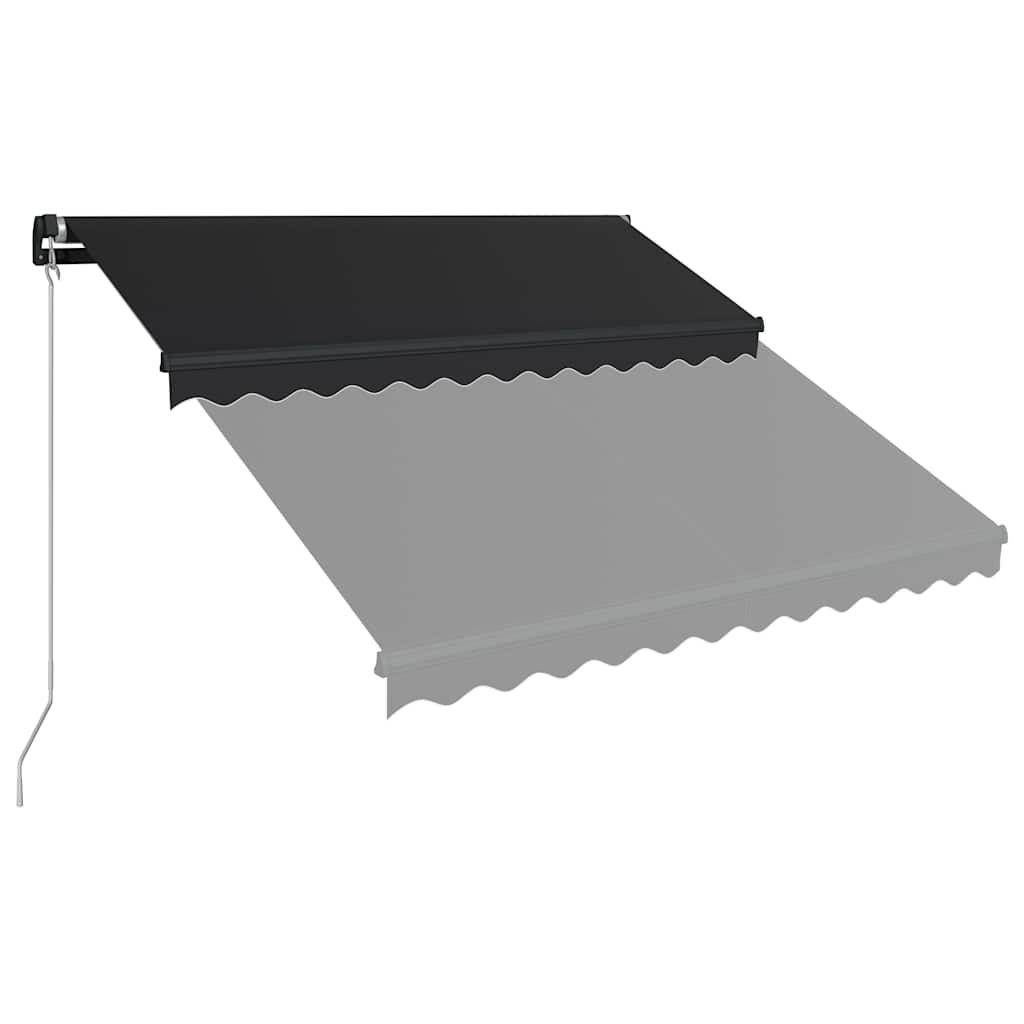vidaXL Markise Manuell Einziehbar mit LED Anthrazit