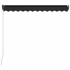 vidaXL Markise Manuell Einziehbar mit LED Anthrazit
