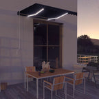 vidaXL Markise Manuell Einziehbar mit LED Anthrazit