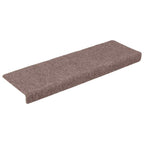 vidaXL Stufenmatten Selbstklebend 15 Stk. 65x21x4 cm Hellbraun Rechteckiger Rand