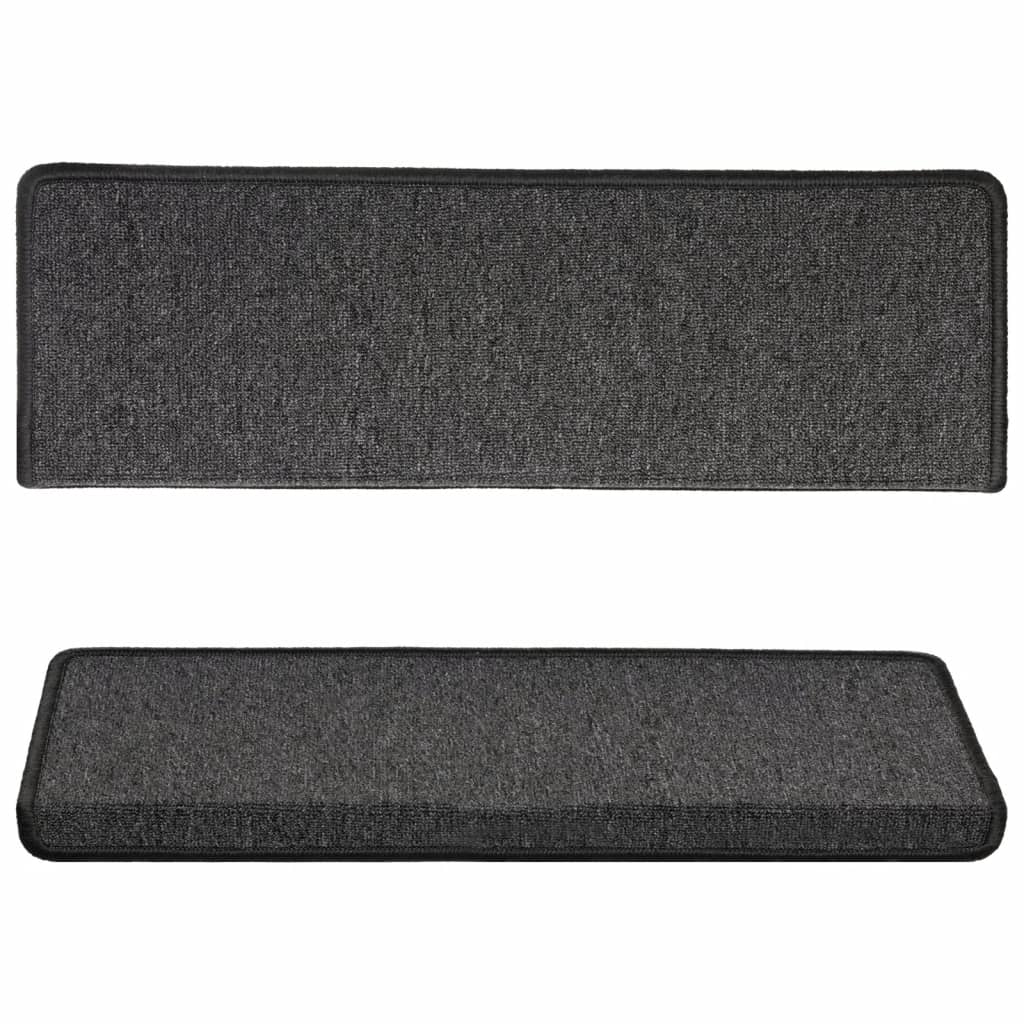 vidaXL Stufenmatten 15 Stk. 65x21x4 cm Anthrazit Rechteckiger Rand