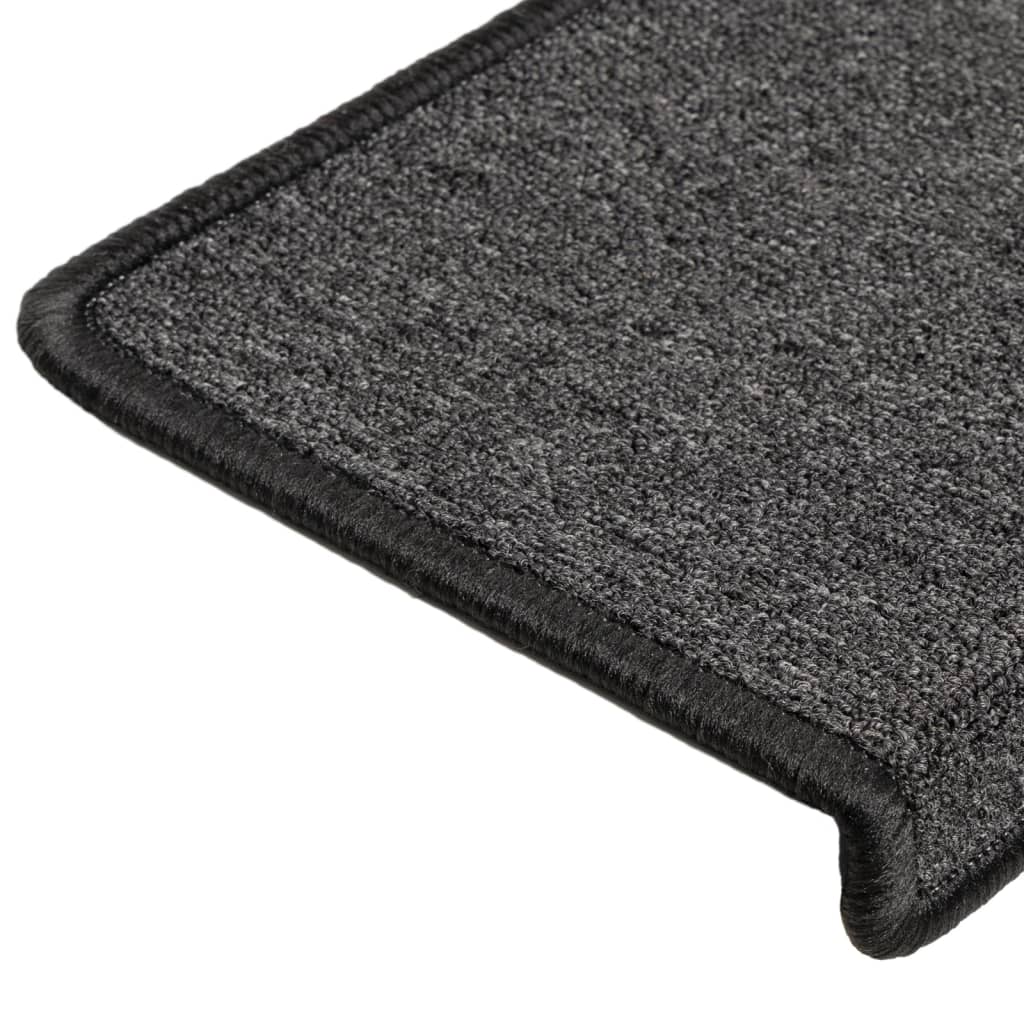 vidaXL Stufenmatten 15 Stk. 65x21x4 cm Anthrazit Rechteckiger Rand
