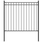 vidaXL Gartenzaun ASSEN Stahl 1,7 x 0,8 m Schwarz