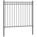 vidaXL Gartenzaun ASSEN Stahl 1,7 x 0,8 m Schwarz
