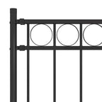 vidaXL Gartenzaun ASSEN Stahl 1,7 x 0,8 m Schwarz
