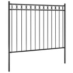vidaXL Gartenzaun ASSEN Stahl 1,7 x 0,8 m Schwarz