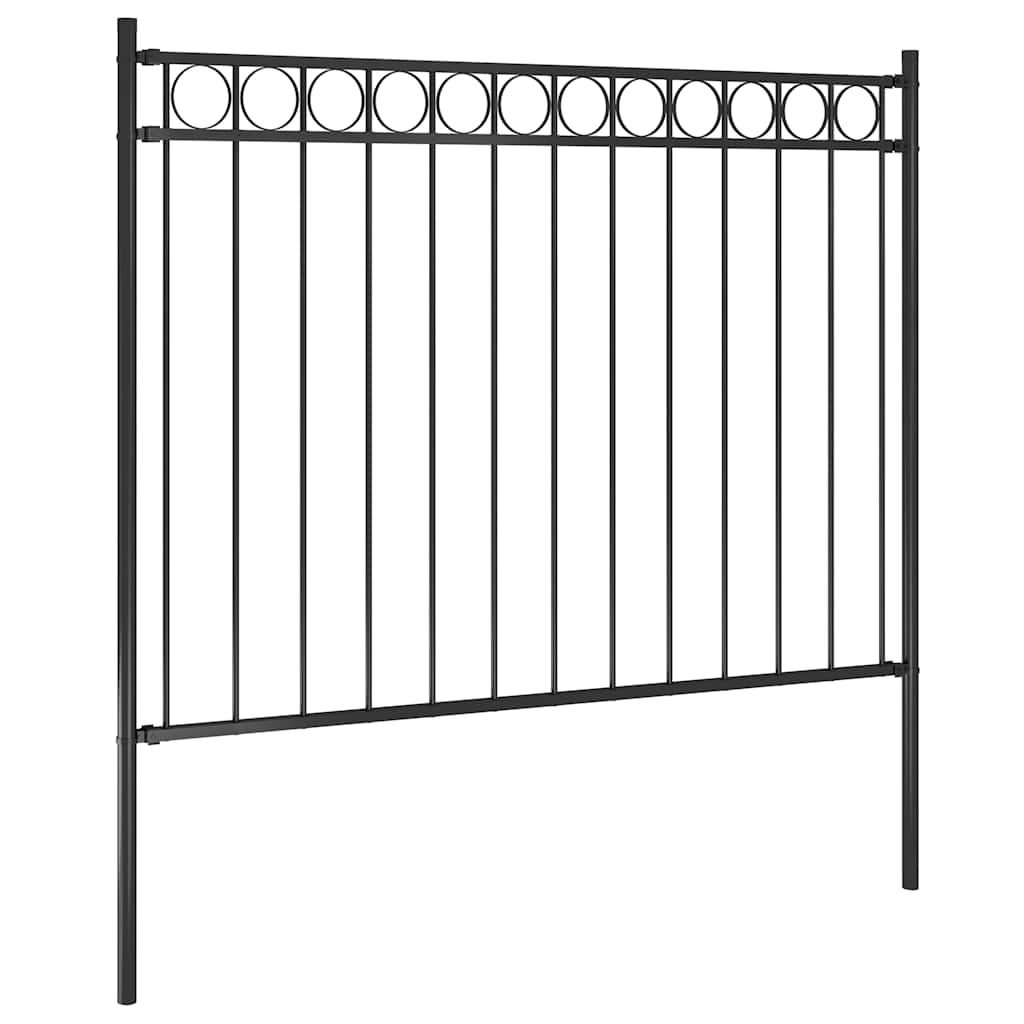 vidaXL Gartenzaun ASSEN Stahl 1,7 x 0,8 m Schwarz