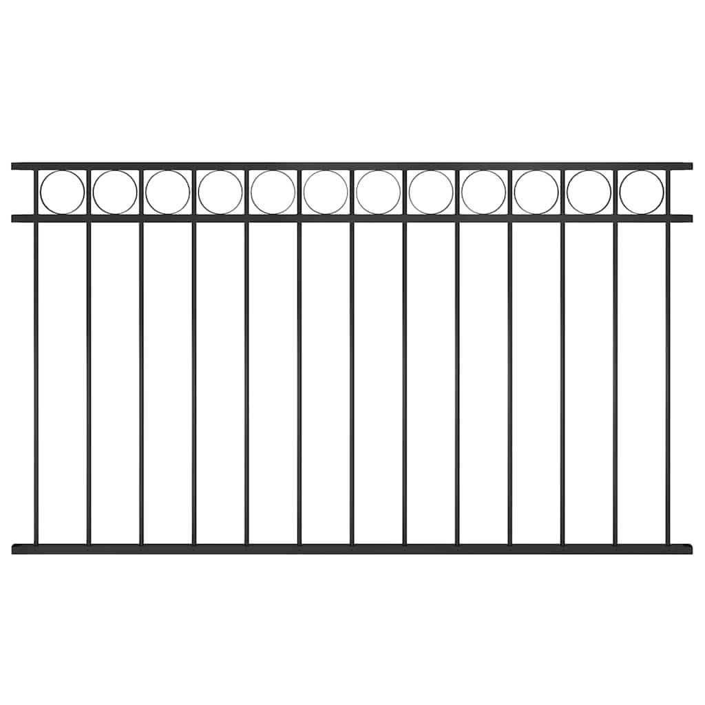 vidaXL Zaunelement ASSEN Stahl 1,7 x 0,8 m Schwarz