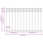 vidaXL Zaunelement ASSEN Stahl 1,7 x 0,8 m Schwarz