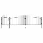 vidaXL Gartentor Woerden mit Speerspitze 5x1 m Schwarz