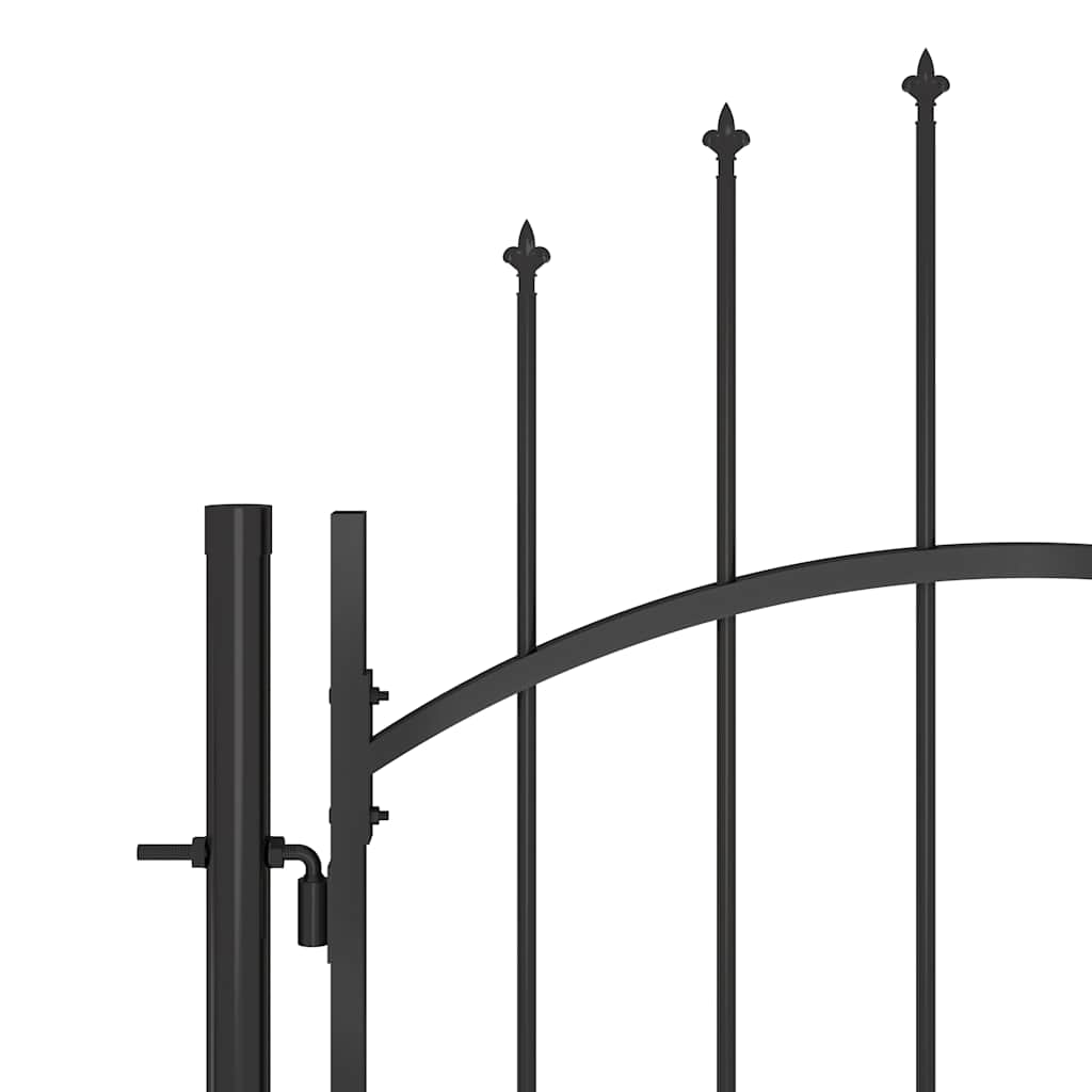 vidaXL Gartentor Woerden mit Speerspitze 5x1 m Schwarz
