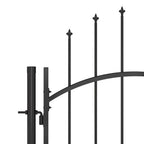 vidaXL Gartentor Woerden mit Speerspitze 5x1 m Schwarz
